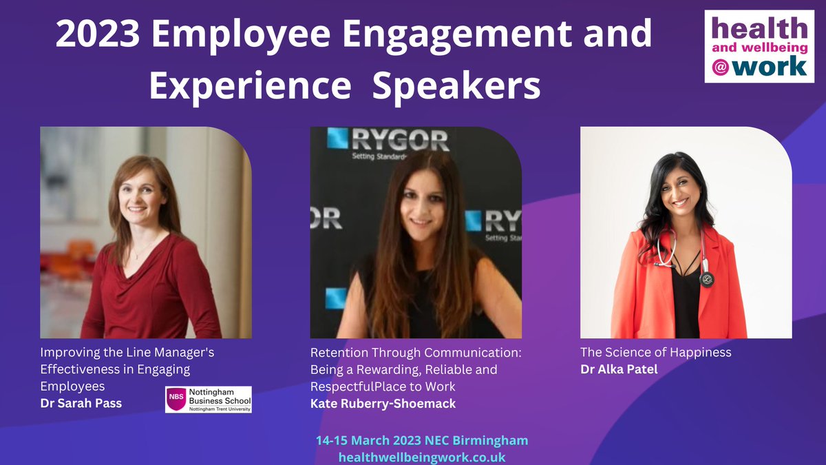 Health & Wellbeing at Work 2025 (@hwatwork) on Twitter photo #SpeakerAnnouncement
We are excited to announce some of the exciting speakers we have joining us in our Employee Engagement and Experience programme
Don't miss out! Register today at healthwellbeingwork.co.uk
#HealthWellbeingWork #HWatwork <a href="/dralkapateluk/">Dr Alka Patel</a> <a href="/sepass2/">Sarah Pass</a> #SpeakerAnnouncement
We are excited to announce some of the exciting speakers we have joining us in our Employee Engagement and Experience programme
Don't miss out! Register today at healthwellbeingwork.co.uk
#HealthWellbeingWork #HWatwork <a href="/dralkapateluk/">Dr Alka Patel</a> <a href="/sepass2/">Sarah Pass</a>