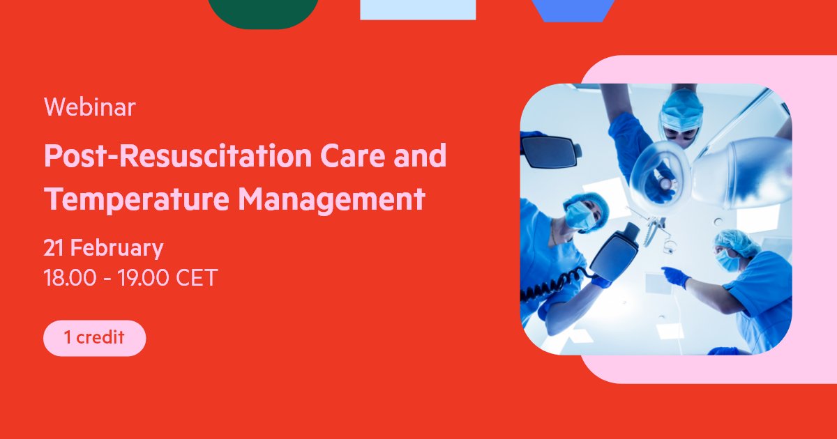 ESAIC_org's tweet photo. 🗣️ Join the discussion today about Post-Resuscitation Care & #TemperatureManagement
Moderator: Prof. Bernd Böttiger
Experts: Prof. Wilhelm Behringer & Prof. Niklas Nielsen
📆 21 February 2023
⌚ 18.00-19.00 CET
🔗 https://t.co/87qvIDElRp
#ESAIC #Anaesthesia #IntensiveCare https://t.co/HToGQRMwBv