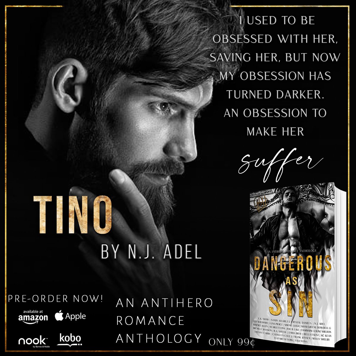 ☠️ DANGEROUS AS SIN TEASER REVEALS! ☠️💜

🔥ONLY $0.99 for a limited time!🔥

When you love a villain, do you become one too? 

Be the first to taste what's to come in this epic set of 17 Anti-Hero Romances.

➡️ Preorder Dangerous As Sin- books2read.com/DangerousAsSin