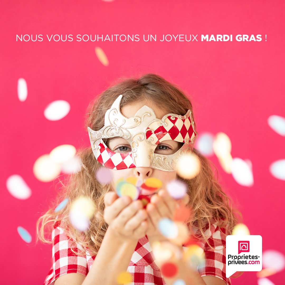 🎉 [Carnaval]
Nous passons en mode carnaval pour mardi gras ! Et vous ?

Belle journée à tous ! ☀️
Rendez-vous sur proprietes-privees.com.
Rejoignez-nous sur proprietes-privees.org.