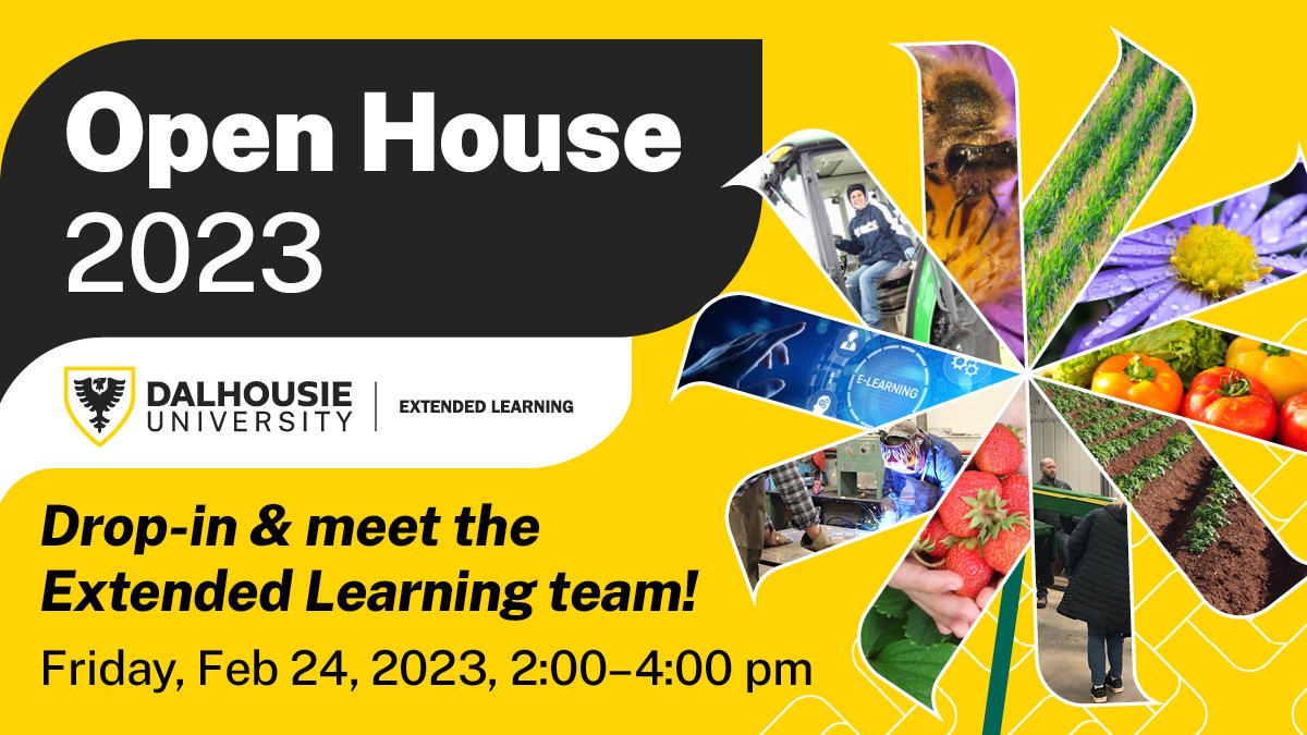 ExL_DalAC's tweet photo. Extended Learning would like to extend an invitation to our campus, community, and industry partners to join us for a winter Open House! Drop in to meet the team, learn about programs and courses, and more! Come explore everything that we have to offer! #extendedlearningdalac https://t.co/k1bD4IEreK