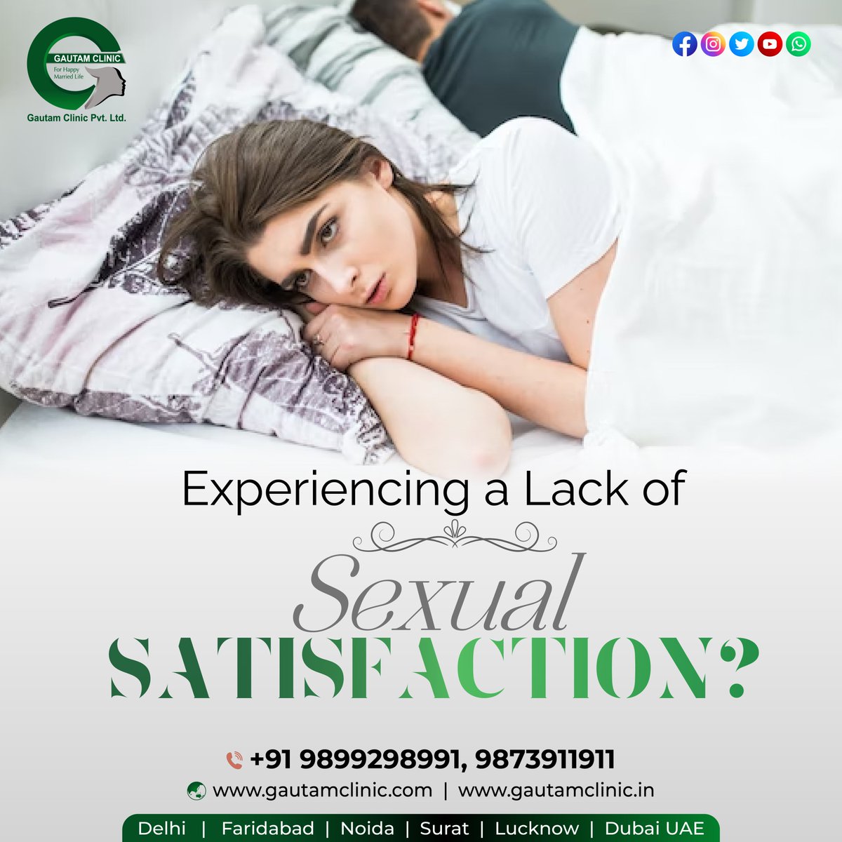 gautamclinic's tweet image. If you are experiencing a lack of sexual Satisfaction the must consult with Dr. Gautam 

#sexualproblem #sexologist #drgautam #gautamclinic #sexualdysfunction