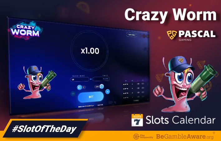 Did you have fun playing the video game Worms Armageddon? Now you can even win real money while you play if you choose Crazy Worm from Pascal Gaming! Try it out for free at SlotsCalendar or claim 88 No Deposit Free Spins with 1x wagering from 888 Casino! 
