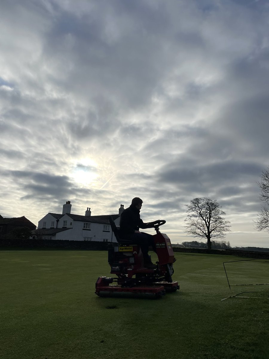 Out with a demo of the AgriMetal roller today. Rest of the lads getting some of the winter jobs ticked off and even a delivery of turf from <a href="/LancsTurf/">Lancs Turf Supplies</a>. #doublebusy