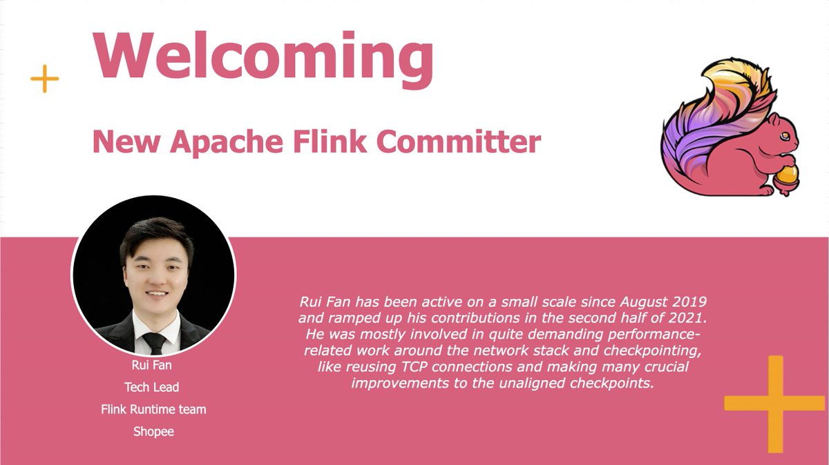 📢 We are happy to announce @1996fanrui as a new committer in the Apache Flink project.