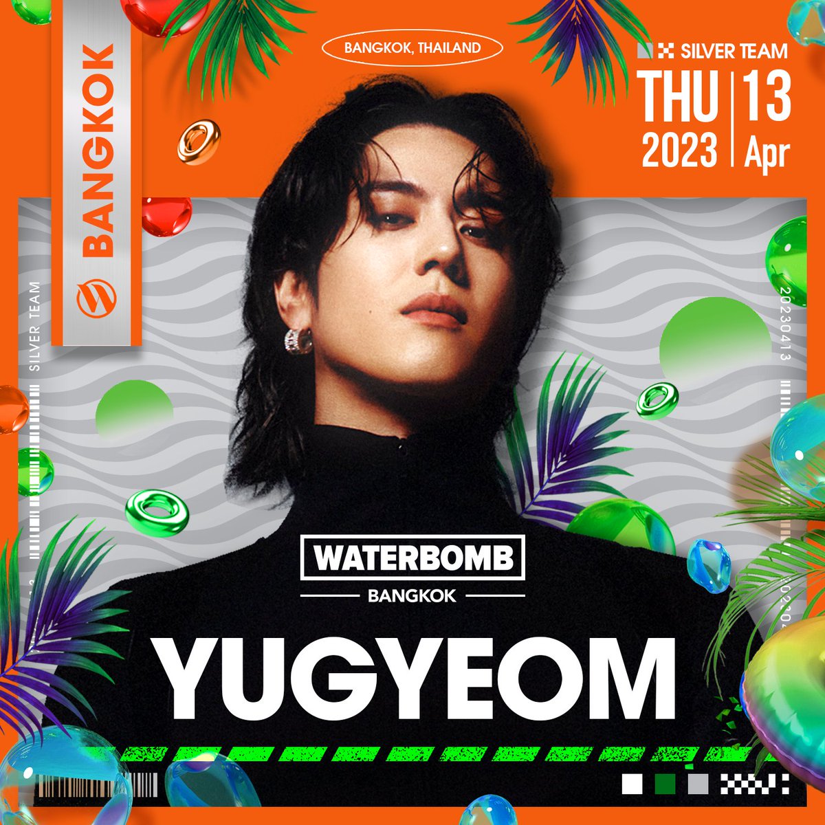 <9th Artist ANNOUNCEMENT> YUGYEOM [⚪️SILVER TEAM] Who told พระแม่ลักษมี about him บ้าง? งานนี้บอกเลยว่าฮอตสุด🔥 เพราะนี่คือการขึ้นเวที WATERBOMB ครั้งแรกของยูคยอม‼️ ➡️ bit.ly/3kglXOx #Waterbomb #Waterbombbangkok #Waterbombbangkok2023 #YUGYEOM #WaterbombxHeinekensilver