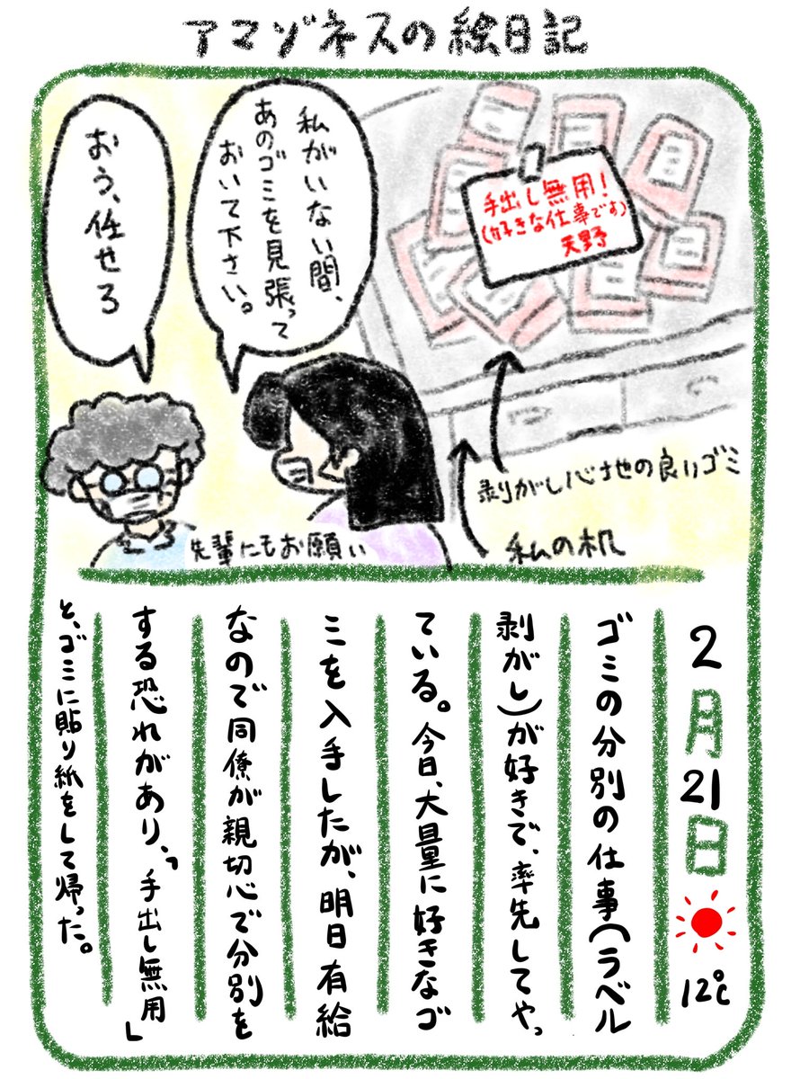 【絵日記】会社で唯一好きな仕事 