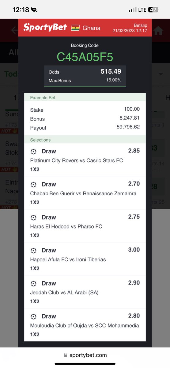 Draws look good today 
Let’s try this C45A05F5