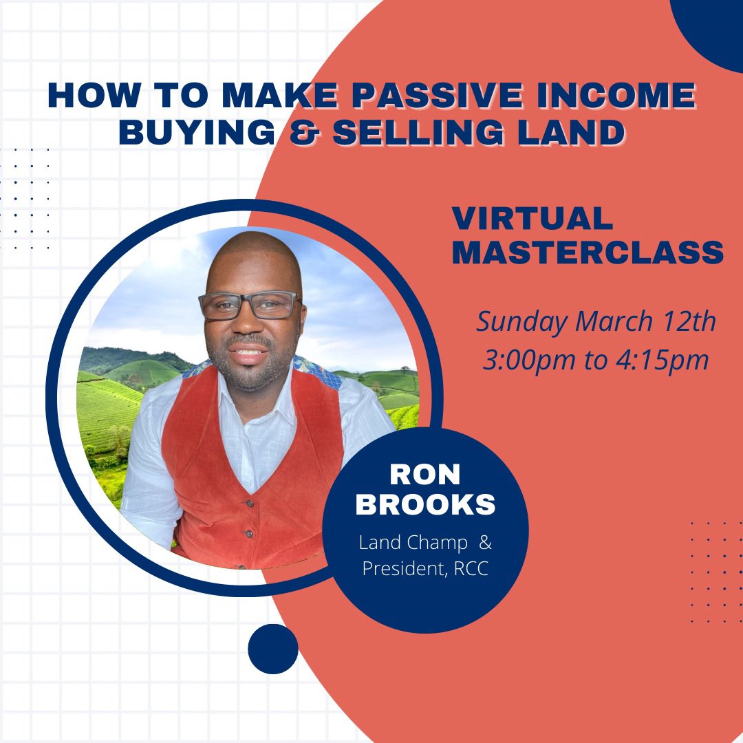 TheRGBrooksJr's tweet photo. While #wholesaling is a strategy, it’s not the only one! You can own, buy, and sell too! Come learn and network! #buyland #controlassets https://t.co/KiMW1ehpKQ