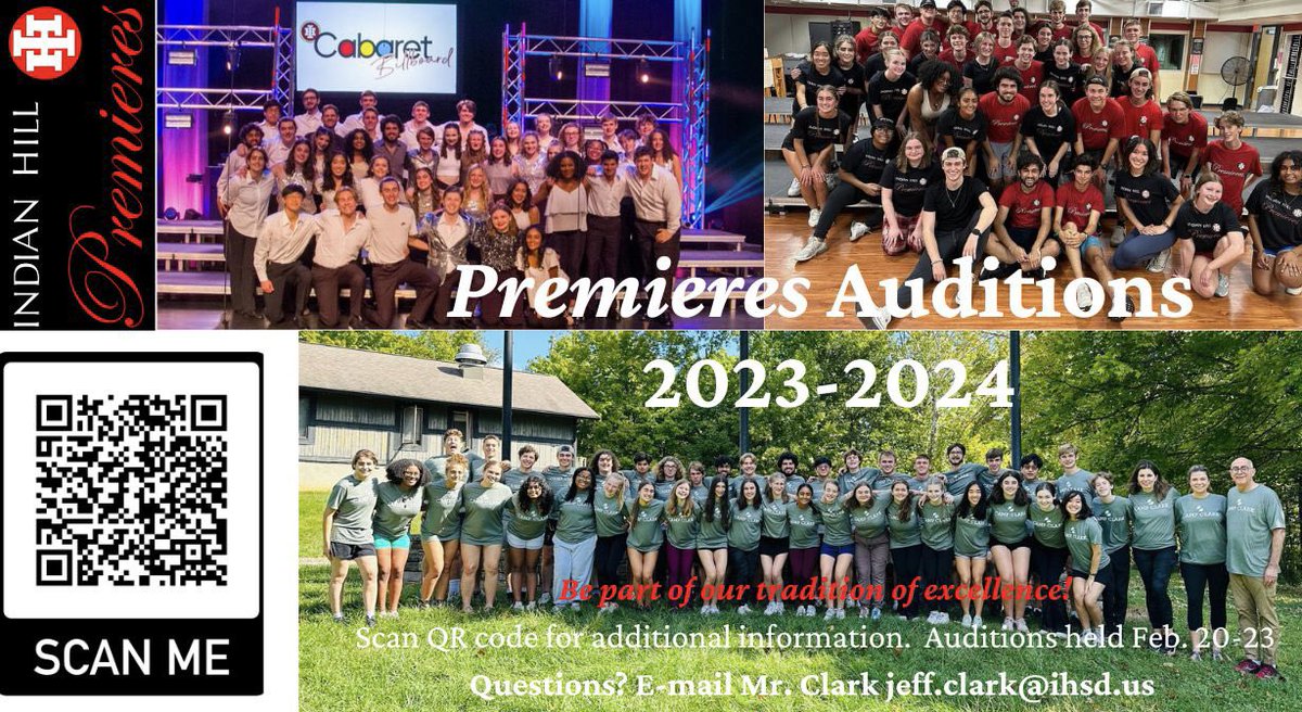 It’s audition week for our top ensemble! See Mr. Clark to schedule a time, or audition during the curricular choir classes! #singingbraves @IHSD_Arts #IHPromise