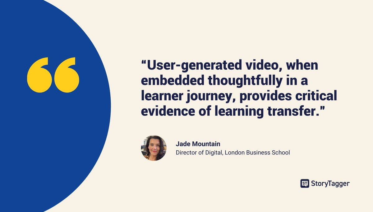 StoryTagger's tweet photo. Need inspiration to provide evidence of learning transfer?

See how @LBS are doing it:

💥Increase engagement
💥Enhance the learning experience
💥Multiply learning transfer

https://t.co/cXj0qLzojx

#DevelopmentProgrammes #Video #Storytelling https://t.co/zFieHID9SU
