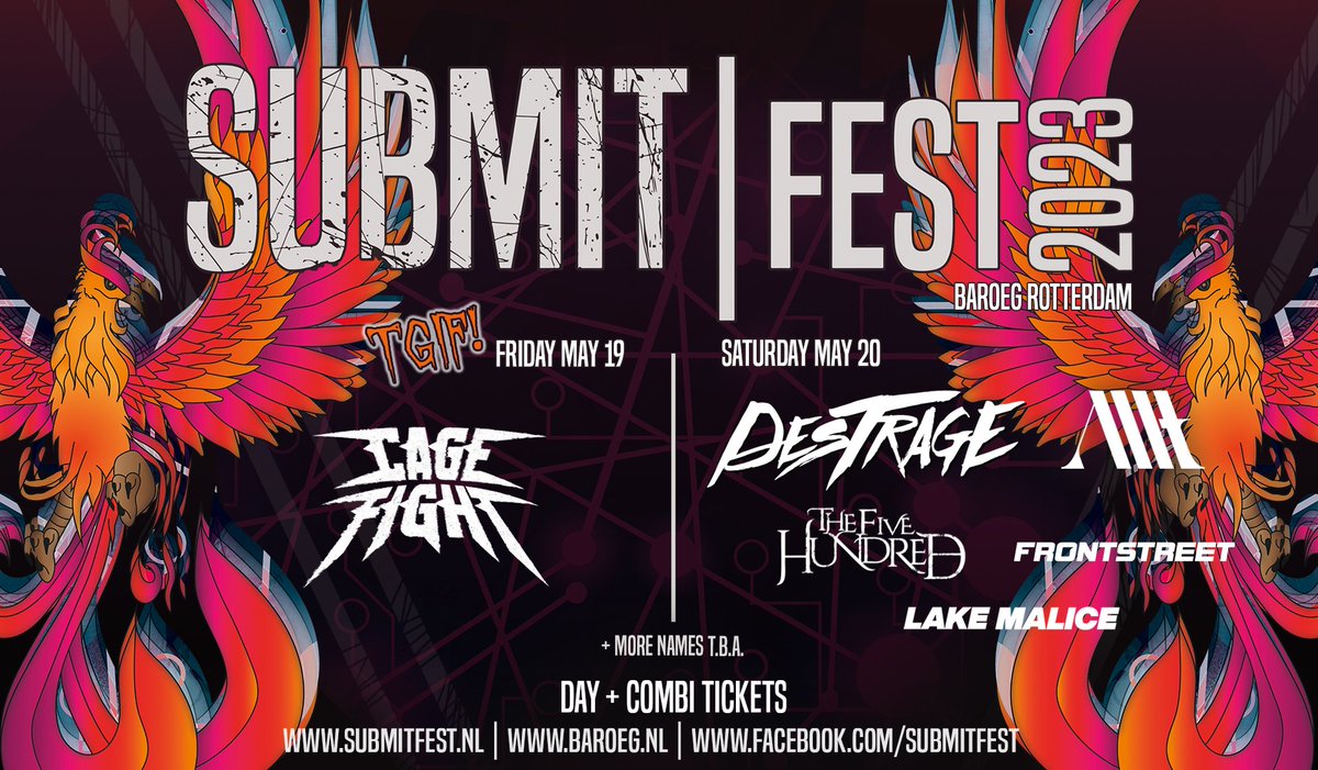 Festival season is HEATING UPP🥵 we'll be back in Europe for @SubmitFest on May 20th 2023 in Rotterdam, sharing the stage with @Destrage, @thefivehundred_, @cagefighthc, & more to be announced! CAN'T STOP WON'T STOP GET YER TIX baroeg.stager.nl/web/tickets/11…
