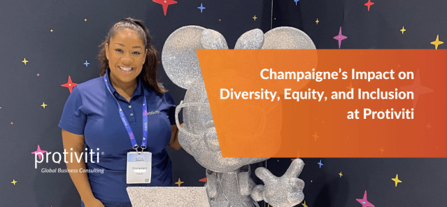 VBPatterson's tweet photo. As the nation celebrates Black History Month, we honor the heritage, experience and importance Black voices bring to Protiviti. We’re thrilled to share the story of Champaigne, a Senior Recruiter in our DEI space. https://t.co/L0F8xGhuJq https://t.co/eQnf7EPJCA