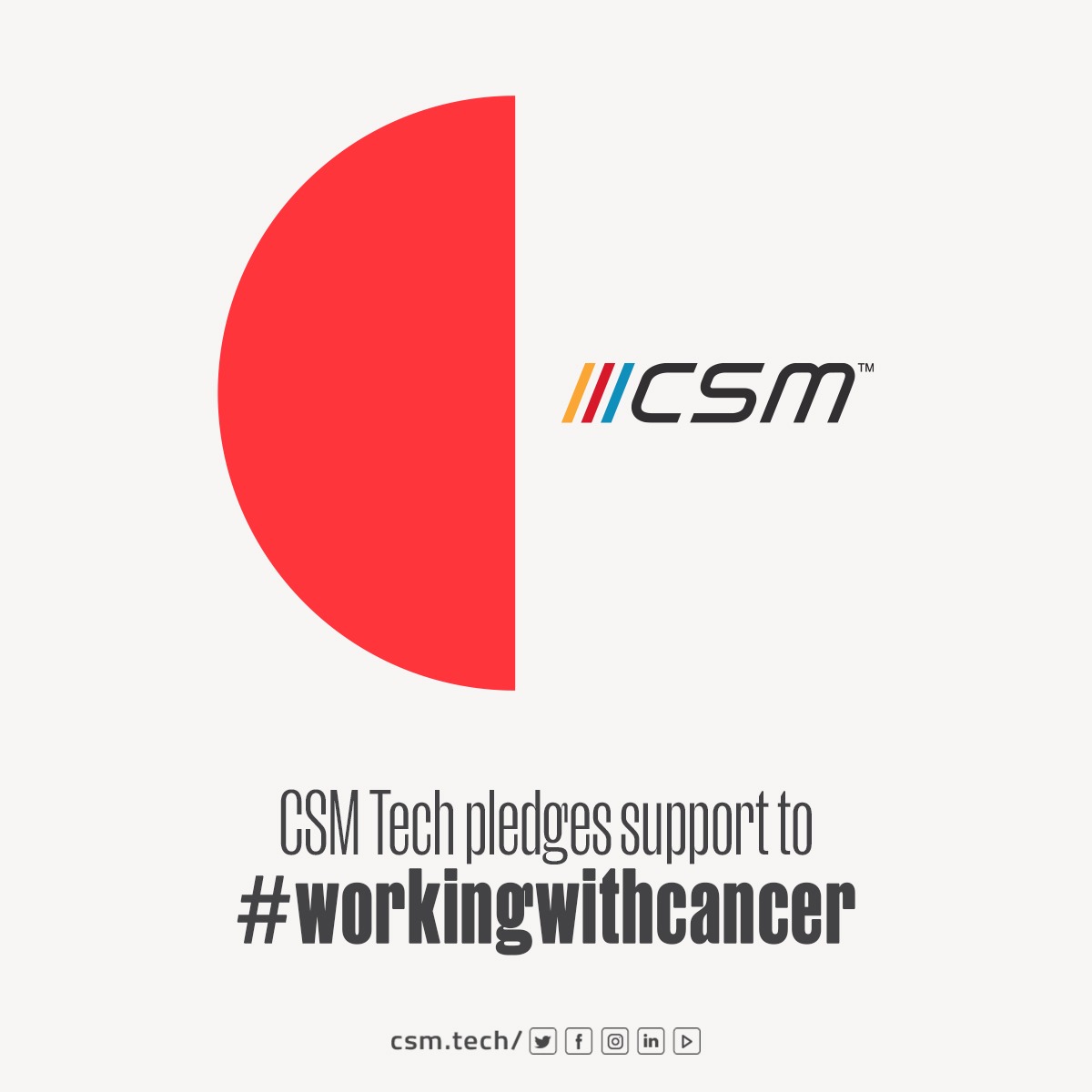 CSMTechnologies's tweet photo. We are committed to the ‘Working with Cancer’ initiative, the first of its kind coalition to champion a supportive and inclusive workspace for persons with cancer.
@PublicisGroupe
#WorkingWithCancer #InclusiveWorkspace #BreakingThoughtBarriers https://t.co/cuxkJpNntZ