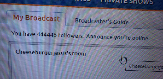 Imagine how cool it would have been if that last follower had waited until after I took the picture.<a href="/tag/chaturbate"class="tags"><span>#chaturbate</span></a>