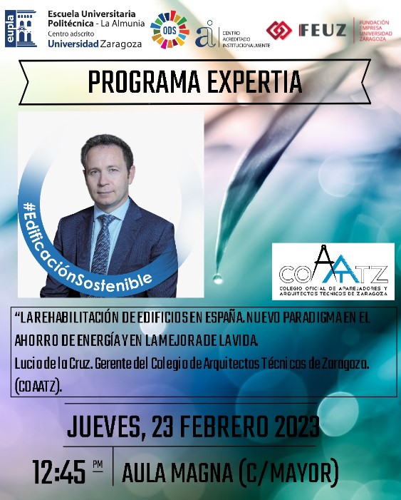 Coaatz's tweet photo. 🔵La rehabilitación de edificios en España. Nuevo paradigma en el ahorro de energía y en la mejora de la vida

📆23 febrero
🕐12:45h
📍Aula Magna @eupla_campus (C/Mayor, 6 La Almunia)
🧑‍🏫Ponencia: gerente del COAATZ @LuciodelaCruzP 

ℹ️ https://t.co/oTq1HHn7hU https://t.co/hFZ0maphpA