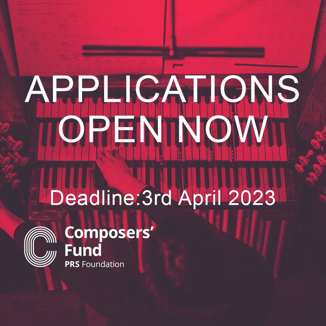 The Composers’ Fund is now open for applications 🎼

#ComposersFund is an opportunity for composers with a strong track record, giving direct access to funding at pivotal stages in their career ⬇️

prsfoundation.com/funding-suppor…