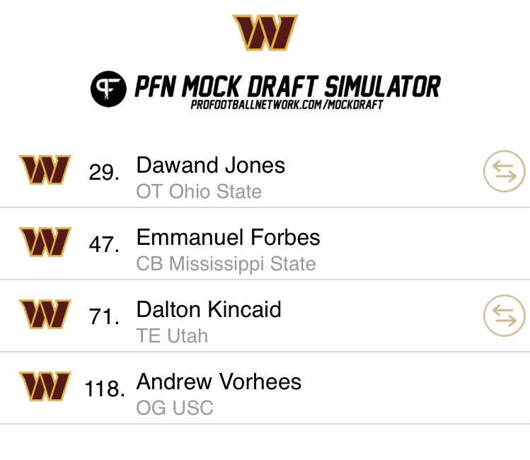 The Podfather on Twitter "Traded back to Pick 29, getting NOs First