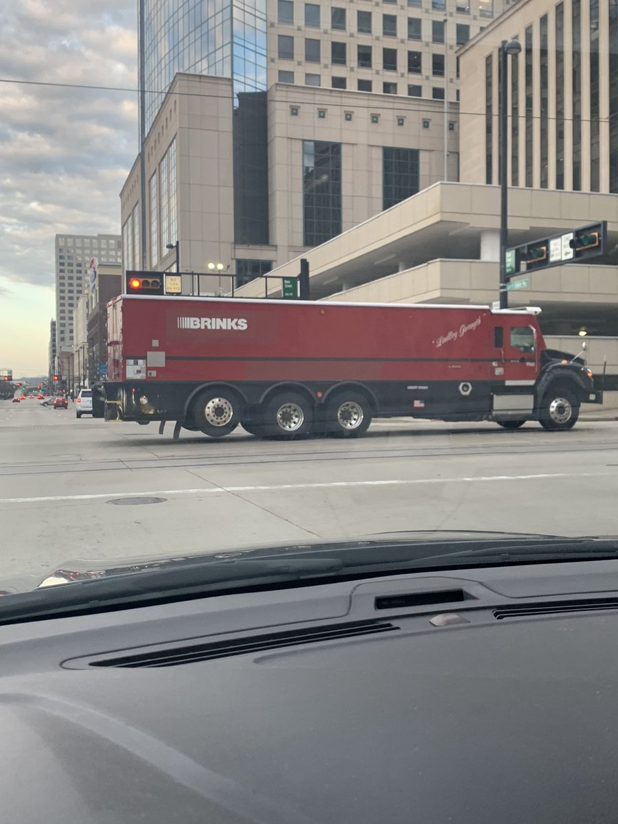 willwiet55's tweet photo. BREAKING…. One of the largest Brink truck of all time spotted in downtown Cincinnati. Looks like the  @JoeyB  negotiations are going well. #Bengals #WhoDey https://t.co/2i1vf8UKNb