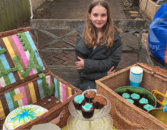 RoyalHighBath's tweet photo. Well done to #RHSBPrep pupil Lottie who raised over £350 for #BritishUkraineAid with a bake sale over half term. She made all the cakes herself and, even more impressively, spent 7 hours outside selling her bakes to passersby with only a half hour break! #girlsmakingtheirmark https://t.co/rmeKisnGA4
