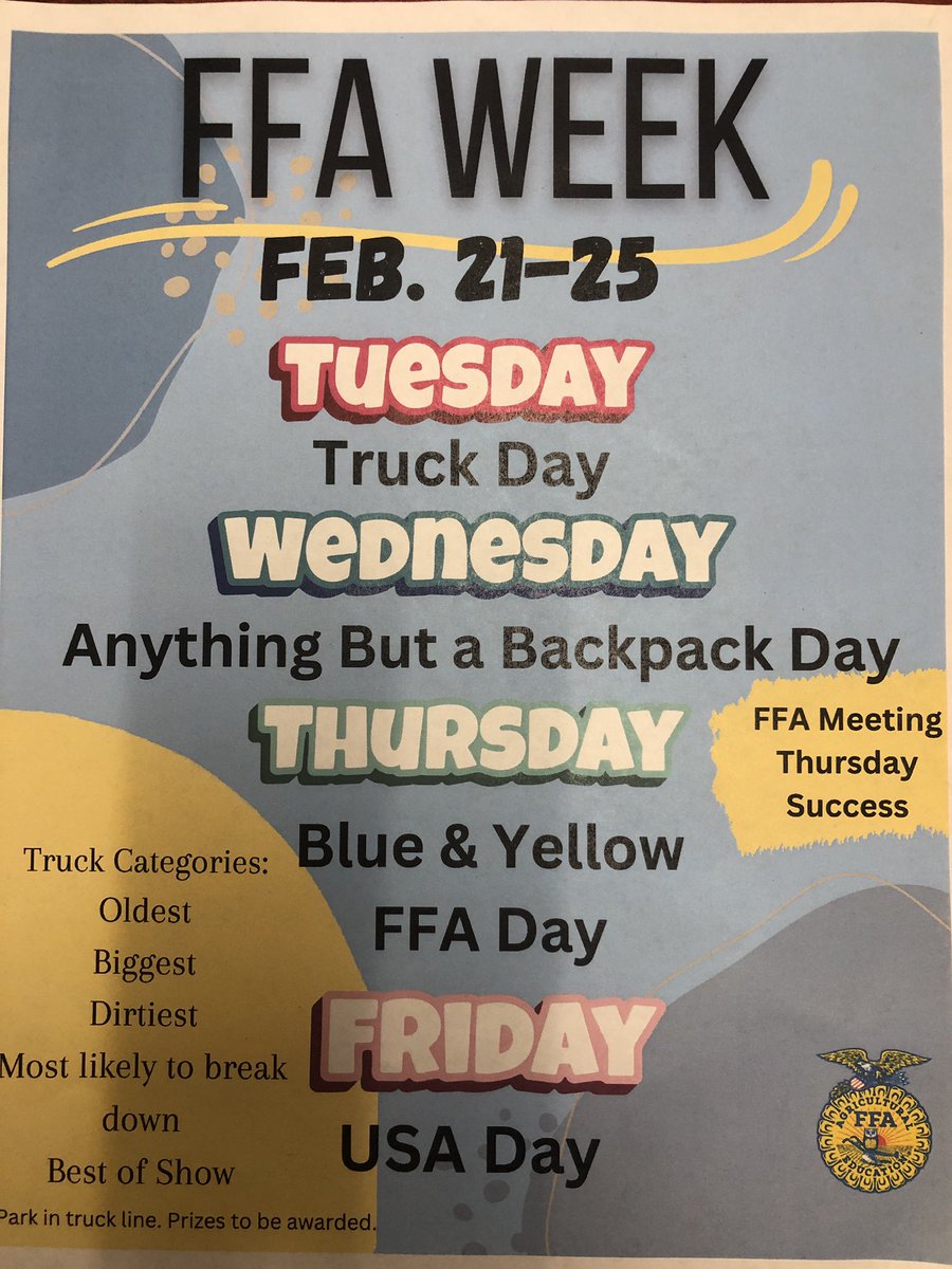OtsegoFFA's tweet photo. Happy National FFA Week. Please join us in celebrating FFA this week. #OtsegoKnights #PentaPride https://t.co/icnwSIA1S3