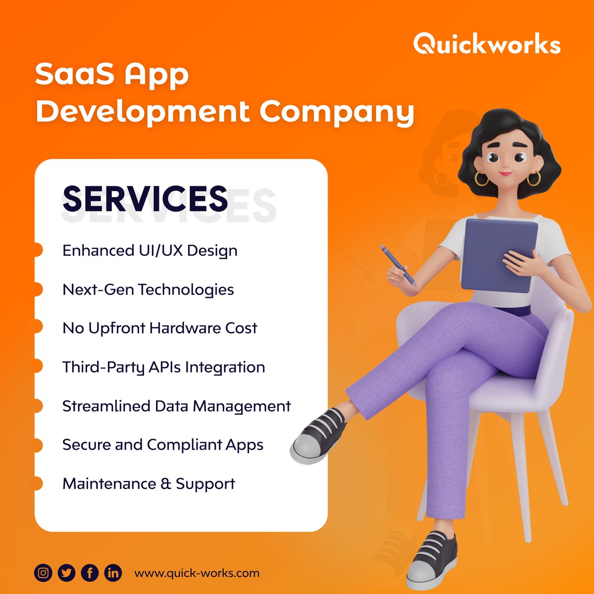 quick_works_'s tweet image. QuickWorks build SaaS solutions for enterprises and startups looking to host their business applications via the internet.
We optimize the latest technology tools to create secure solutions that can be scaled for future upgrades.
#appsolutions #saasappdevelopment #mobileapps