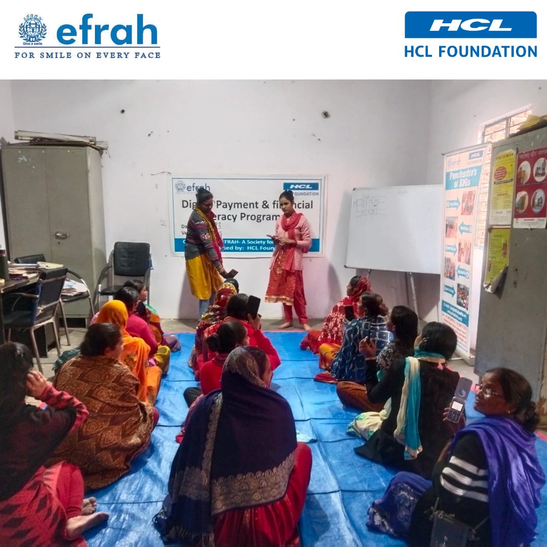 Digital Payment and Financial Literacy workshop was conducted in Sec-09 Noida to educate SHG Members and enhance their skills. <a href="/HCL_Foundation/">HCLFoundation</a> 

#HCL #HCLF #nonprofit #donate #love #fundraising #community #support #help #volunteer #giveback #covid #donation #fundraiser #ngo