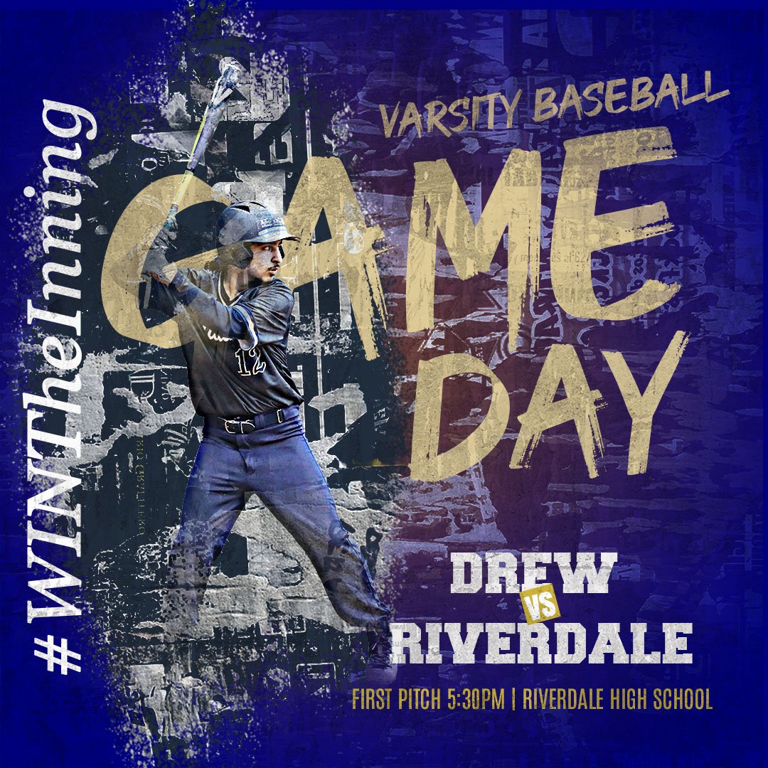 🚨 It's Game Day 🚨
Varsity ⚾️
Drew vs Riverdale
📆 Tuesday, February 21, 2023
⏰ 5:30pm
📍 Riverdale High School
#TitanTough  #WinTheInning