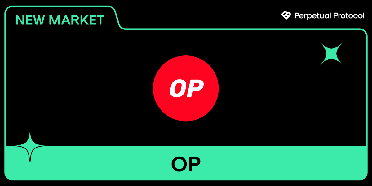 perpprotocol's tweet photo. 📢 New Market Listing 📢

This one's for all the optimists! 

$OP is now available for trading on Perp 🔴✨

Trade with up to 10x leverage fully non-custodial and on-chain at https://t.co/E9Qu6awQ9i https://t.co/GmRPVzG0v1