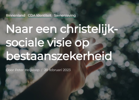 "Door het gebrek aan moreel leiderschap verzanden oplossingen in eindeloze discussies over politieke stokpaardjes." Hoog tijd dat er fundamenteel aan de slag gegaan wordt met #bestaanszekerheid, volgens <a href="/peterheijkoop/">Peter Heijkoop</a>. Lees meer: christendemocraat.nl/naar-een-chris…