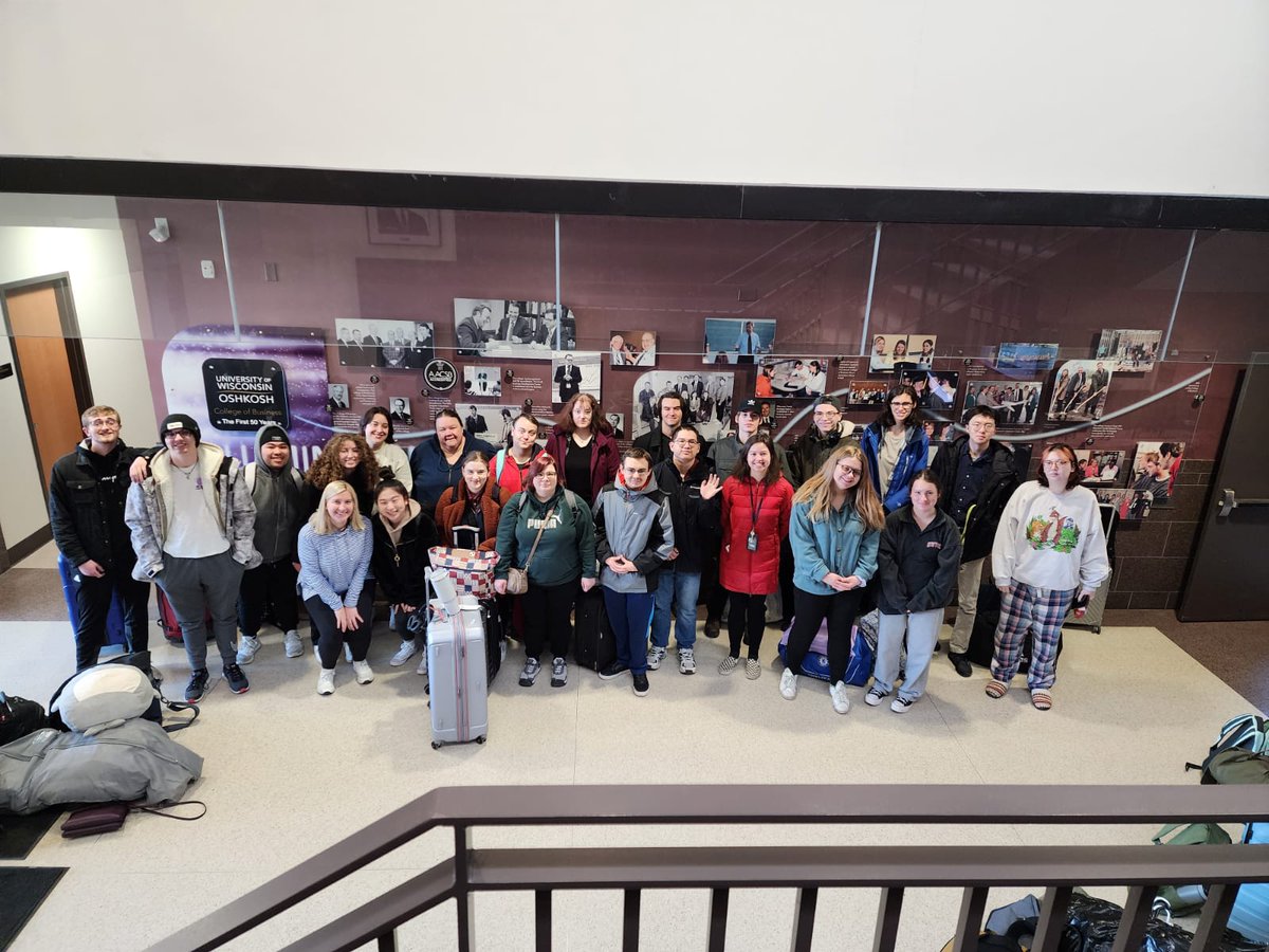 UWOModelUN's tweet photo. Heading out for #MMUN63 - see you in a few hours @MidwestModelUN. Thanks to everyone at @uwoshkosh that supports our work and our team, especially @uwochancellor and Provost Koker. 
#Gatewaytodiplomacy https://t.co/vlVJOdxhg2