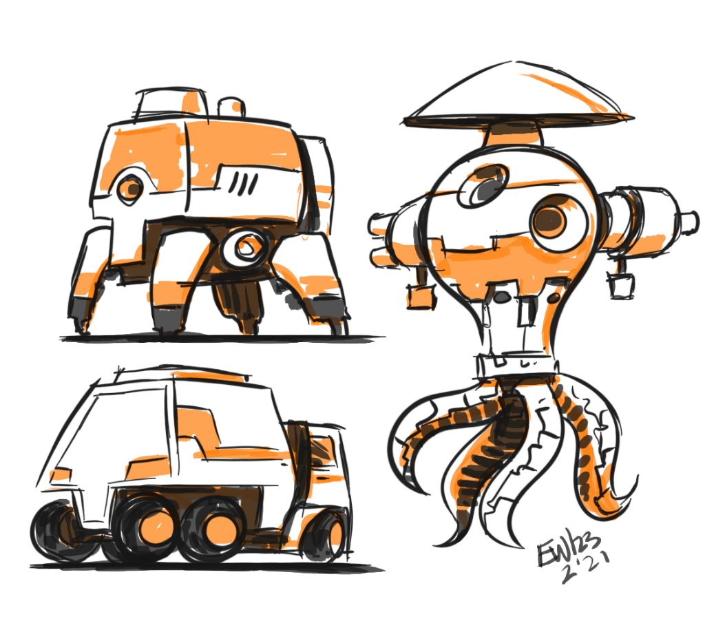 Mechanical Doodles - 022123
ko-fi.com/eryckdraws
#drawing #sketch #conceptart #thumbnails #robot #mech #vehicle #sketchbookpro #spen #galaxybook