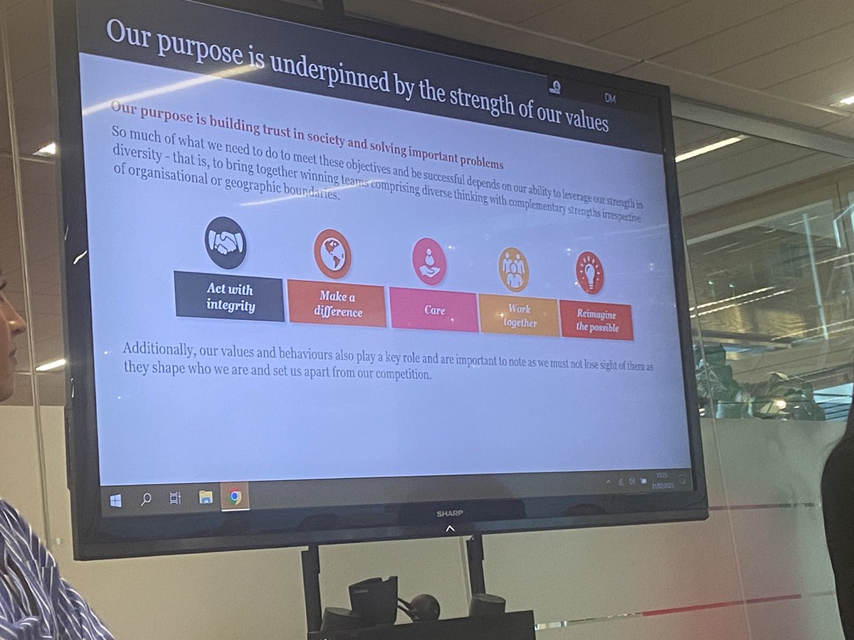 SusanHayes_'s tweet photo. As our #Consulting #Advisory staff (@KylaOdwyer @meganaylward17) members come in to talk to our #TYWorkExperience students at @pwcirl_careers #TYWorkExperience, they start off with the five values that underpin @PwCIrelandโs purpose. https://t.co/Ayh5wBSkZc