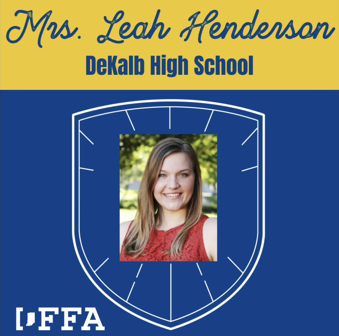 DeKalbHS's tweet photo. Congratulations to Mrs. Leah Henderson, #DeKalbGrad and DHS teacher, for being a FFA Golden Owl Finalist! Thank you for all you do for our students!
#WeAreDeKalb https://t.co/2fm1647cqU
