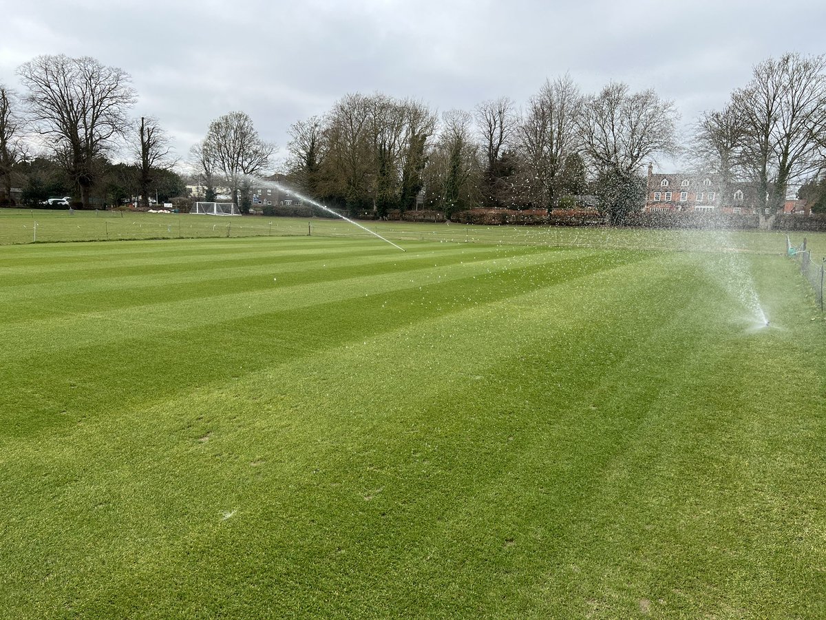 Last verticut today at @CopdockOlCC before pre-season rolling kicks off, assuming the weather continues to play ball! Application of @ICL_Turf #coldstart to help the sward through the stressful period ahead. @DennisMowers @ParkersPitches @cricket_EAPL