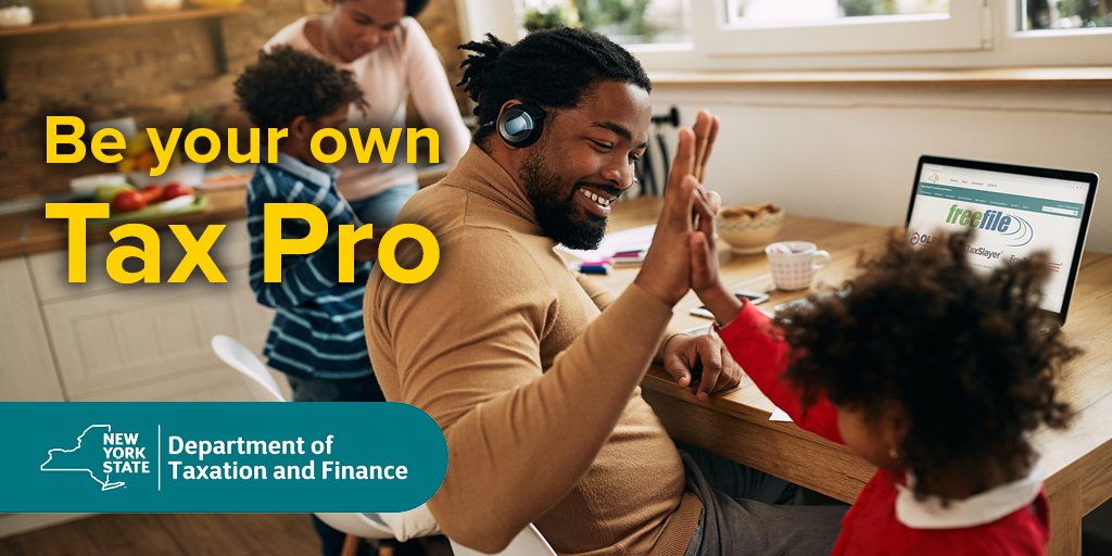Be your own tax pro this filing season! 

File both your federal and NY State return at no cost through the Tax Department website using Free File. Save hundreds if not thousands of dollars in tax prep fees. 

For eligibility and more info: on.ny.gov/FreeFile