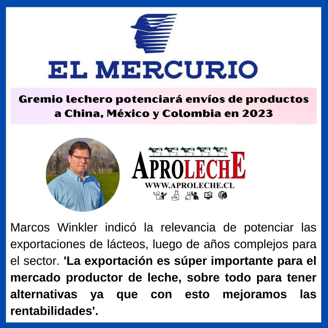 🌐  El Mercurio

📌 Gremio lechero potenciará envíos de productos a China, México y Colombia en 2023

👉🏻 Para leer nota completa, los invitamos a ingresar a nuestra web bit.ly/3XRU90L