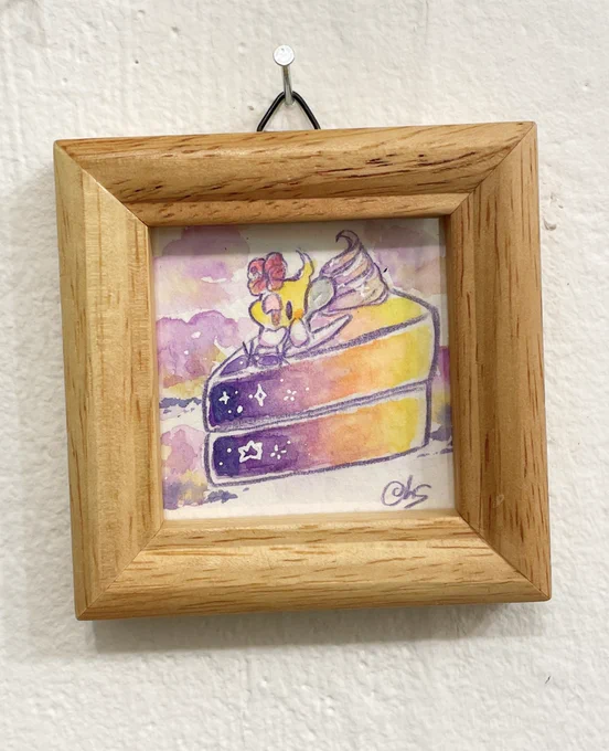 『サンセットケーキ』#透明水彩 #もすとカラフル展 