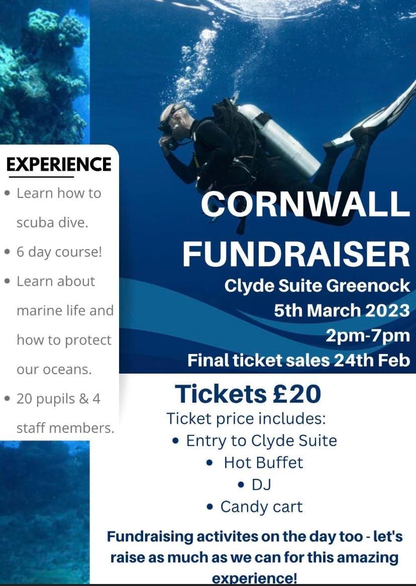 Congratulation to Clydeview Academy on winning Project Cornwall Competition @mcsuk 

20 pupils now have the opportunity to become ocean influencers and learn about protecting our vital oceans and seas.

Fundraiser below