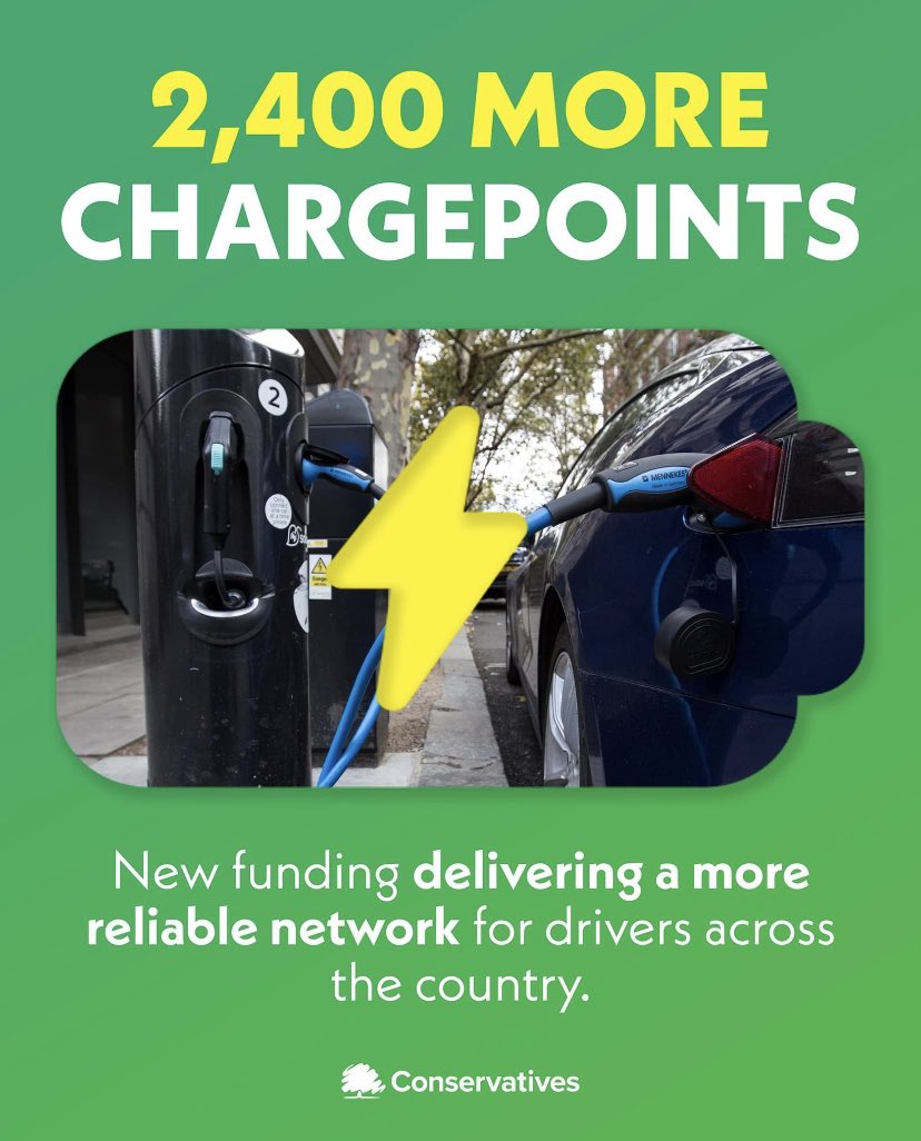 Ealing_Tories's tweet image. ⚡️ The UK already has more EV chargers than petrol stations.

🔋 Today, we&apos;re adding thousands more. #Chargepoints #ExtraFunding #Drivers  #ConservativesDoCare #EalingTories @Ealing_Tories