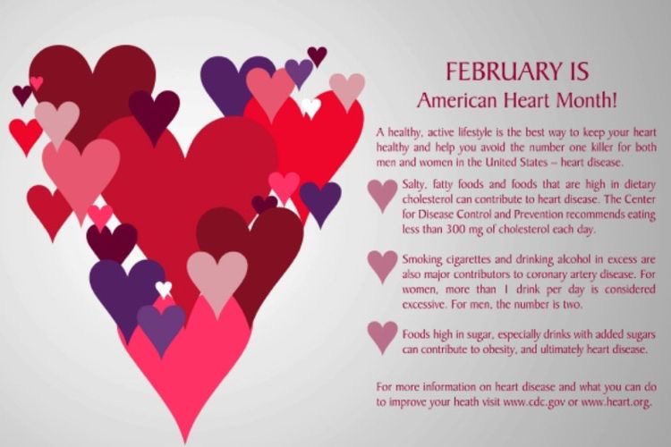 Happy Heart Month! Follow these tips for a heart happy lifestyle!