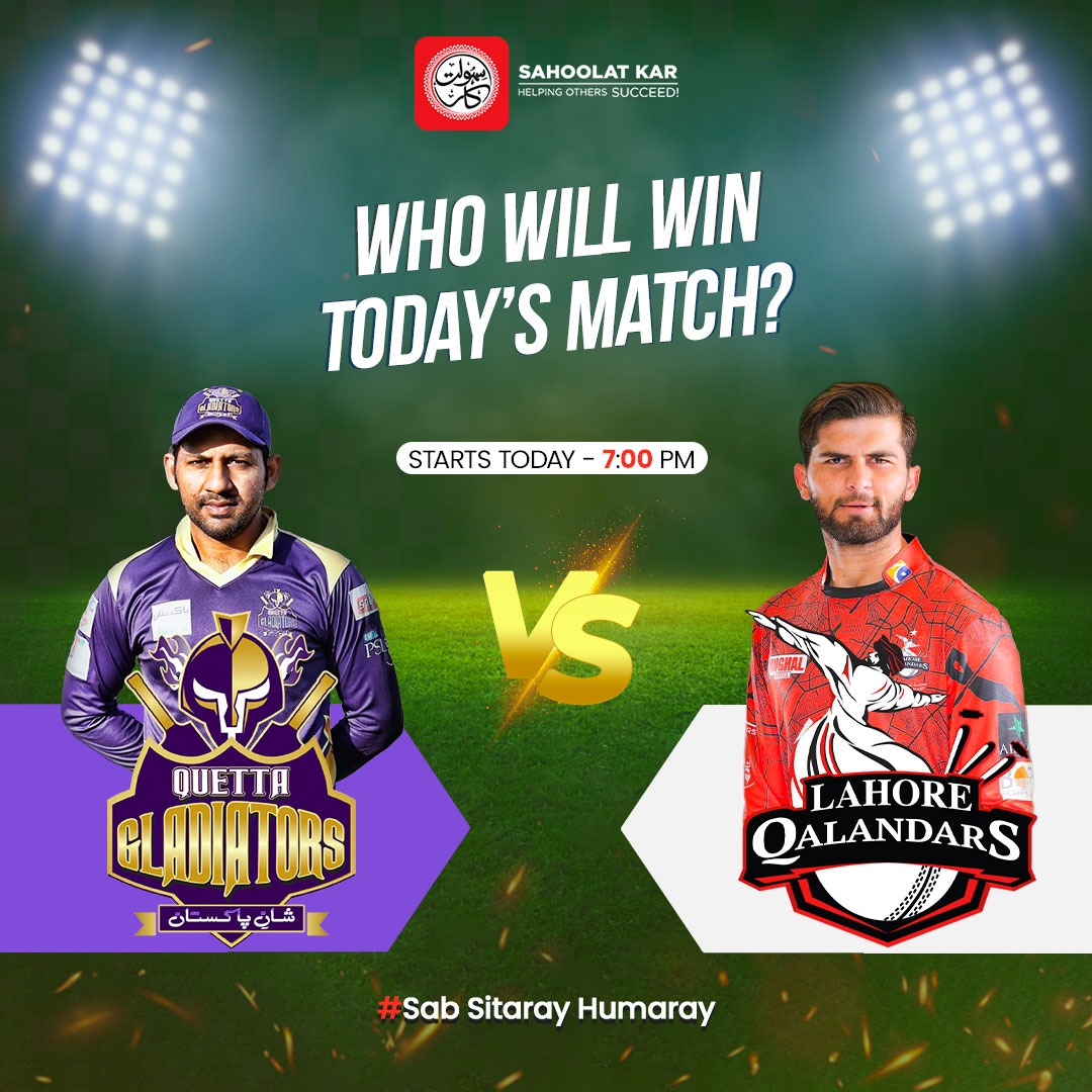 sahoolatkar's tweet photo. It's Quetta VS Lahore, 😍
Can you guess who will win today's match?
Quetta Gladiators VS Lahore Qalandars
#sahoolatkar #QuettaGladiators #LahoreQalandars  #helpingotherssucceed #asiacup #pakistanvshongkong #Matchday https://t.co/YKUQTH8RRZ