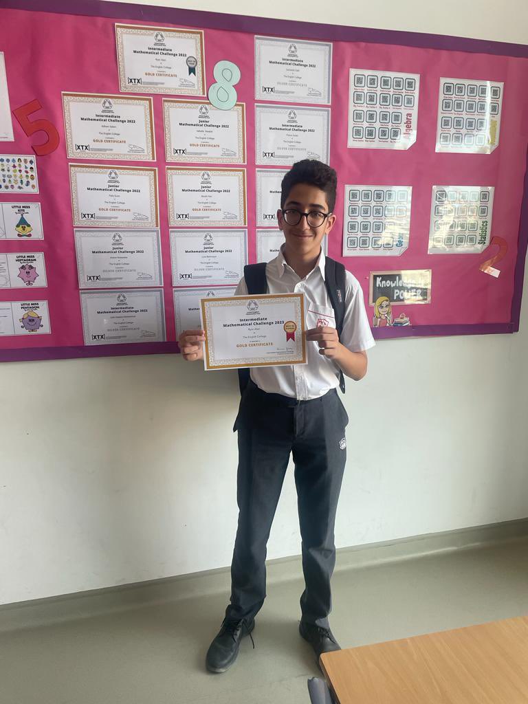 Hard work pays off 👏🏻 Congratulations to our Best in the School Gold champion Ryan Atari (Y11) who has made it on to our UKMT hall of fame 🤩 @UKMathsTrust #Challenge #Progress #collabuae #problemsolving #ukmt #imc2023