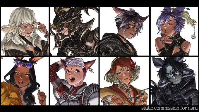 [RT🙏]TLDR im still on a job hunt after my contract got one sidedly discontinued bc i stood up for myself for unfair pay cut. im offering portraits such as these for 75$ each
special discount for groups of 4! 
commissioned by naru of their static team
thank you! 