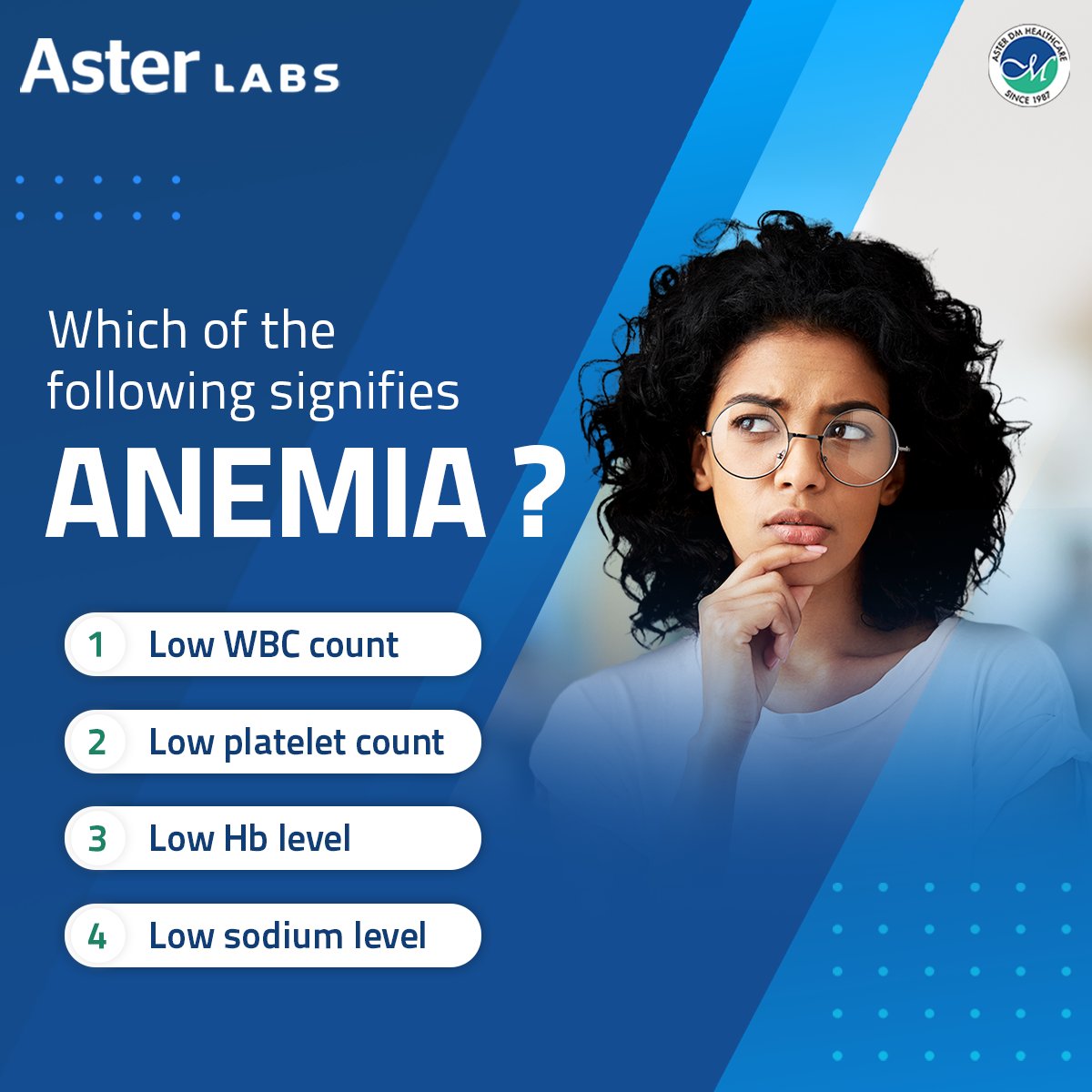 Test your knowledge and pick an option! Comment below what you think is the correct answer. 

#Asterlabs #quiz #labs #diagnosticlabs