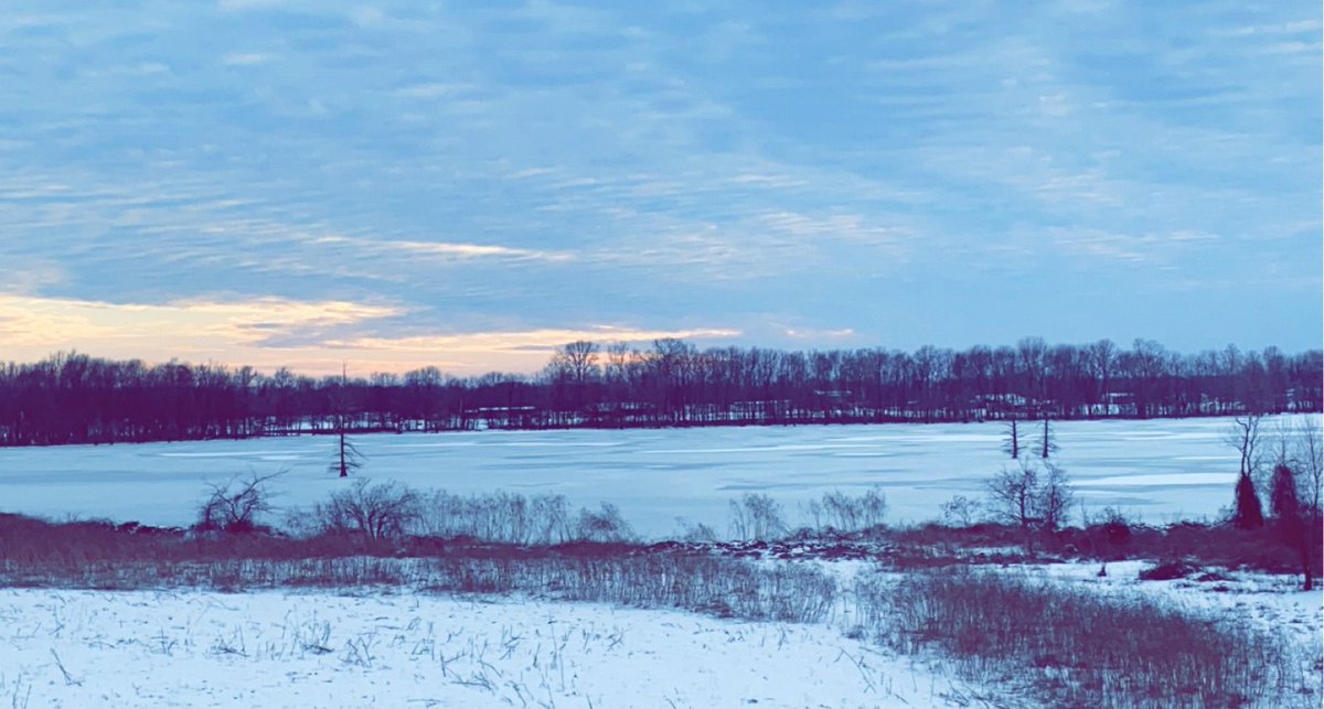 2 years ago the melting began after 7+ days of below freezing temps. The Little Maumelle River was frozen across from bank to bank... The main channel of the Arkansas River had a thin layer of ice on it:

First 2 pics are from Steven Wright with the last one from Amanda Moss: