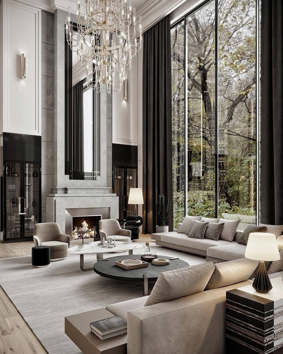 High ceiling home