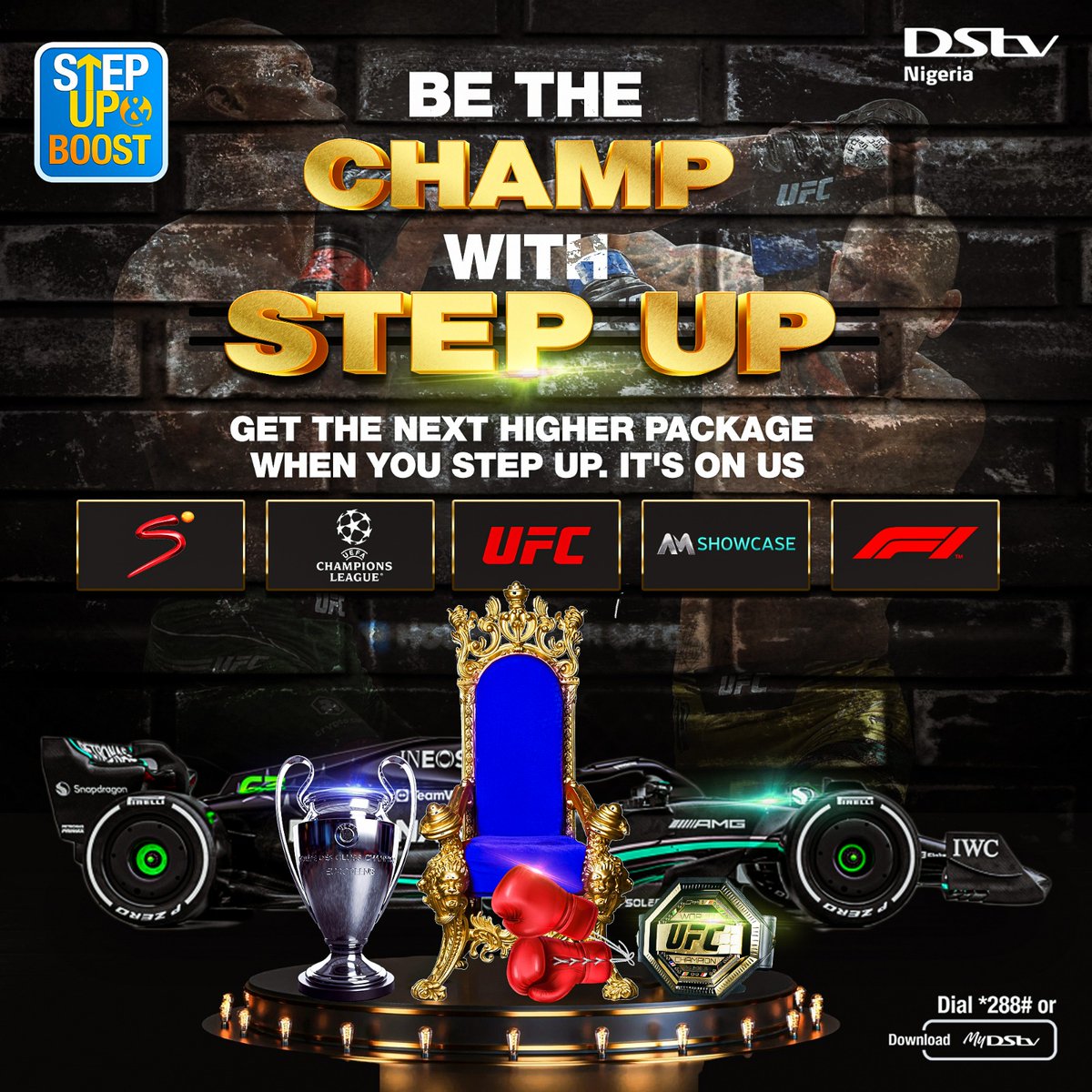 Step up to the higher side of life and get boosted🚀🚀🚀🚀🚀. Experience unrestricted access to the very best of entertainment today.
#dstvstepup #getboosted #upgrade #dstv