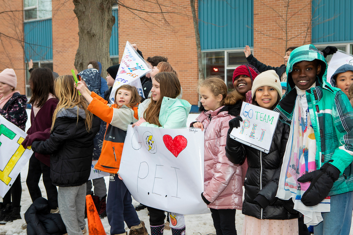 Prince Street School kids were among those who were out supporting the Canada Games Torch Relay as it wound its way through Charlottetown last week. The Games are now underway and the cheers and excitement continues across PEI!