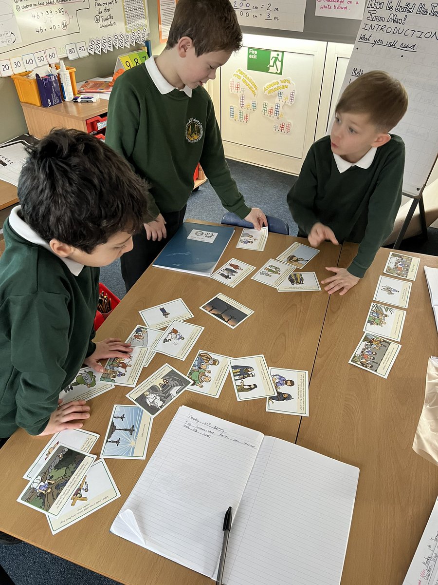 allsaintsfed's tweet photo. Team Seuss (3J) are sequencing the story of #HolyWeek ✝️ in R.E today. We are focusing on Palm Sunday 🌿, Good Friday 👍🏼 and Easter Sunday 🪨 #ASFRE https://t.co/GXZbfMouQA